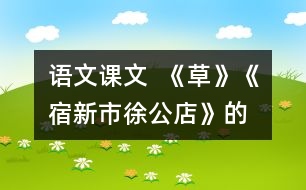 語文課文  《草》、《宿新市徐公店》的教學(xué)設(shè)計(jì)與教學(xué)反思