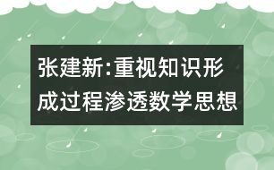 張建新:重視知識(shí)形成過程滲透數(shù)學(xué)思想方法