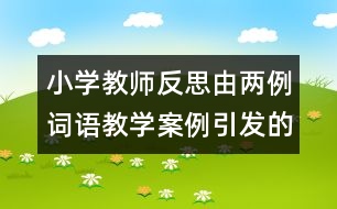 小學(xué)教師反思：由兩例詞語(yǔ)教學(xué)案例引發(fā)的反思