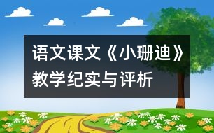 語文課文《小珊迪》教學(xué)紀(jì)實與評析