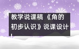 教學(xué)說課稿 《角的初步認(rèn)識(shí)》說課設(shè)計(jì)|人教課標(biāo)版