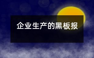 企業(yè)生產(chǎn)的黑板報