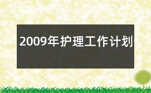 2009年護(hù)理工作計劃