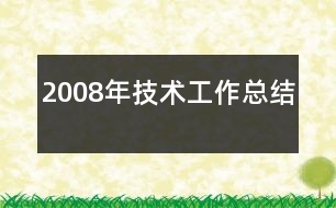 2008年技術(shù)工作總結(jié)