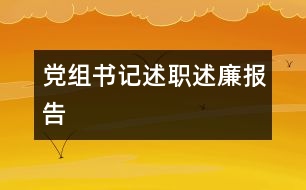 黨組書記述職述廉報告