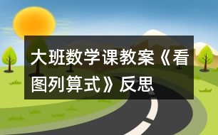 大班數(shù)學課教案《看圖列算式》反思