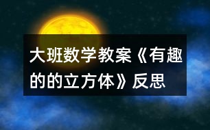 大班數(shù)學(xué)教案《有趣的的立方體》反思