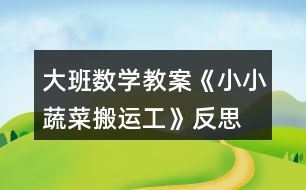 大班數(shù)學(xué)教案《小小蔬菜搬運工》反思