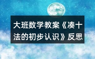 大班數(shù)學(xué)教案《湊十法的初步認(rèn)識》反思