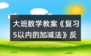 大班數(shù)學(xué)教案《復(fù)習(xí)5以內(nèi)的加減法》反思