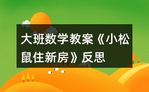 大班數(shù)學教案《小松鼠住新房》反思