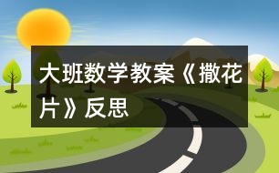 大班數(shù)學(xué)教案《撒花片》反思