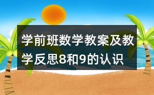 學前班數學教案及教學反思8和9的認識