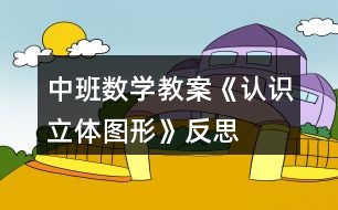 中班數(shù)學(xué)教案《認(rèn)識立體圖形》反思