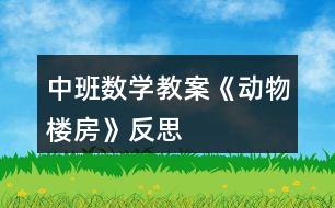 中班數(shù)學教案《動物樓房》反思