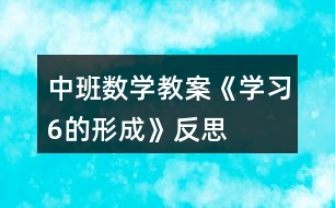 中班數(shù)學(xué)教案《學(xué)習(xí)6的形成》反思