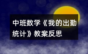 中班數(shù)學《我的出勤統(tǒng)計》教案反思