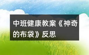 中班健康教案《神奇的布袋》反思