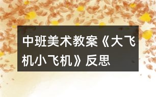 中班美術(shù)教案《大飛機、小飛機》反思