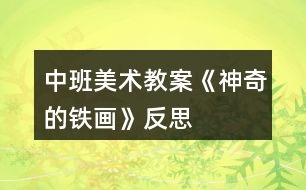 中班美術教案《神奇的鐵畫》反思