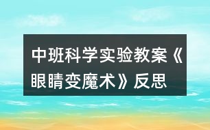 中班科學實驗教案《眼睛變魔術》反思