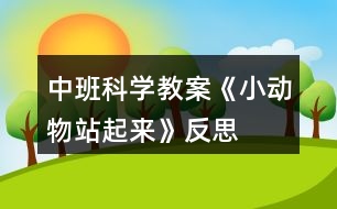 中班科學(xué)教案《小動物站起來》反思