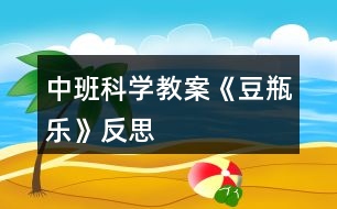 中班科學(xué)教案《豆瓶樂》反思