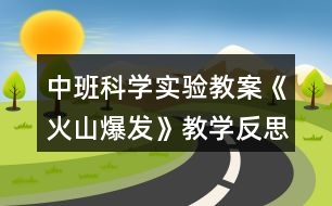 中班科學(xué)實驗教案《火山爆發(fā)》教學(xué)反思