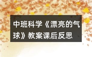 中班科學《漂亮的氣球》教案課后反思