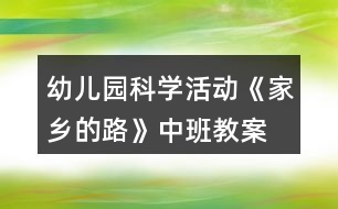 幼兒園科學(xué)活動(dòng)《家鄉(xiāng)的路》中班教案