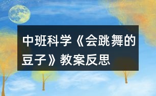 中班科學(xué)《會跳舞的豆子》教案反思