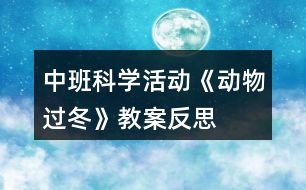 中班科學(xué)活動(dòng)《動(dòng)物過(guò)冬》教案反思