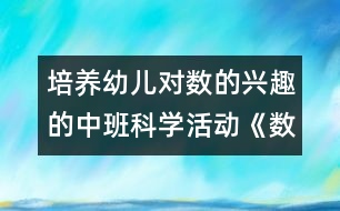 培養(yǎng)幼兒對數(shù)的興趣的中班科學活動《數(shù)的守恒》