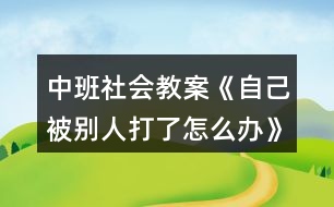 中班社會(huì)教案《自己被別人打了怎么辦》反思