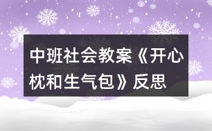 中班社會(huì)教案《開(kāi)心枕和生氣包》反思