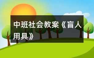 中班社會(huì)教案《盲人用具》