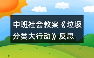 中班社會教案《垃圾分類大行動》反思