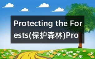 Protecting the Forests(保護(hù)森林),Protecting the Forests(保護(hù)