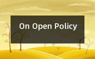 On Open Policy