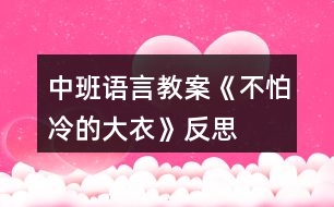 中班語(yǔ)言教案《不怕冷的大衣》反思