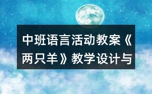 中班語(yǔ)言活動(dòng)教案《兩只羊》教學(xué)設(shè)計(jì)與反思