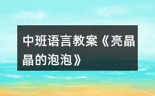 中班語(yǔ)言教案《亮晶晶的泡泡》