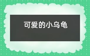 可愛(ài)的小烏龜