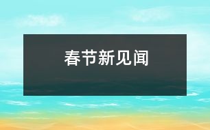 春節(jié)新見聞