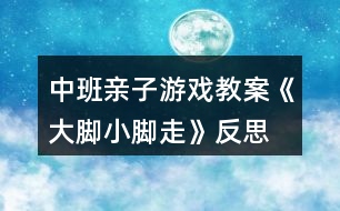 中班親子游戲教案《大腳小腳走》反思