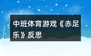 中班體育游戲《赤足樂》反思