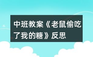 中班教案《老鼠偷吃了我的糖》反思