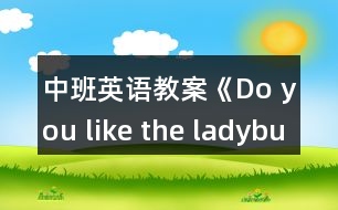 中班英語教案《Do you like the ladybug？》