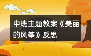 中班主題教案《美麗的風(fēng)箏》反思