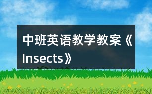 中班英語(yǔ)教學(xué)教案《Insects》